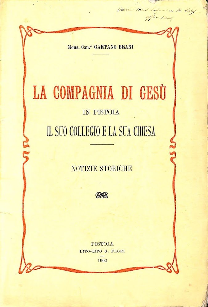 La Compagnia di Gesù in Pistoia