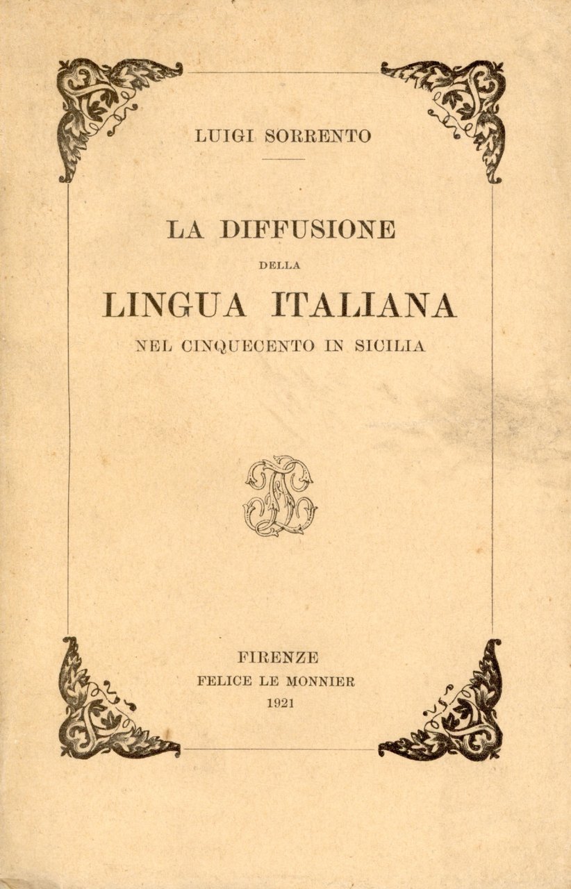 La diffusione della lingua italiana nel Cinquecento in Sicilia