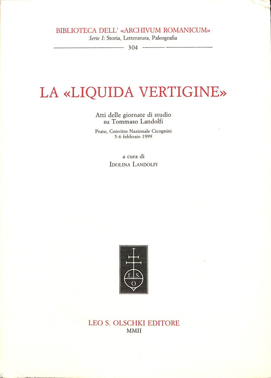 La liquida vertigine : atti delle Giornate di studio su …