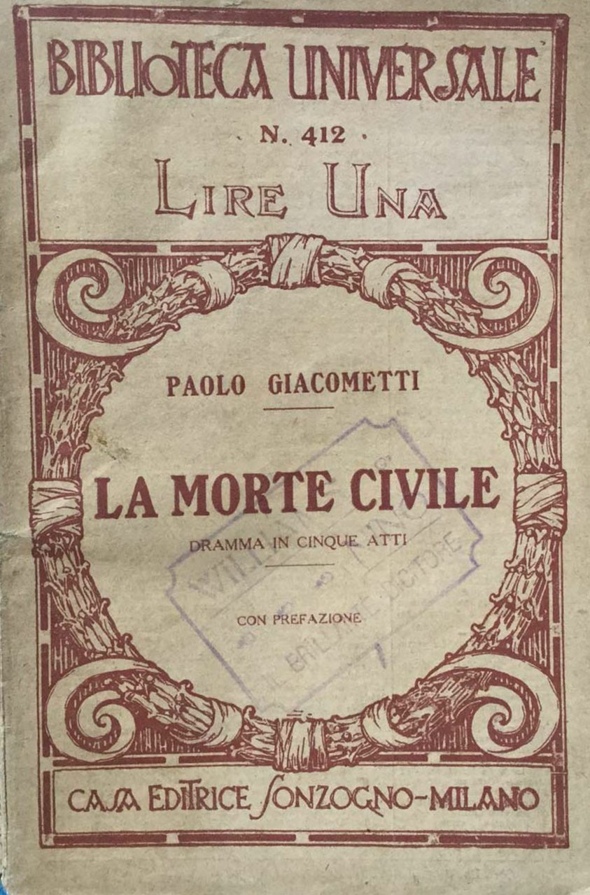 La morte civile : dramma in cinque atti