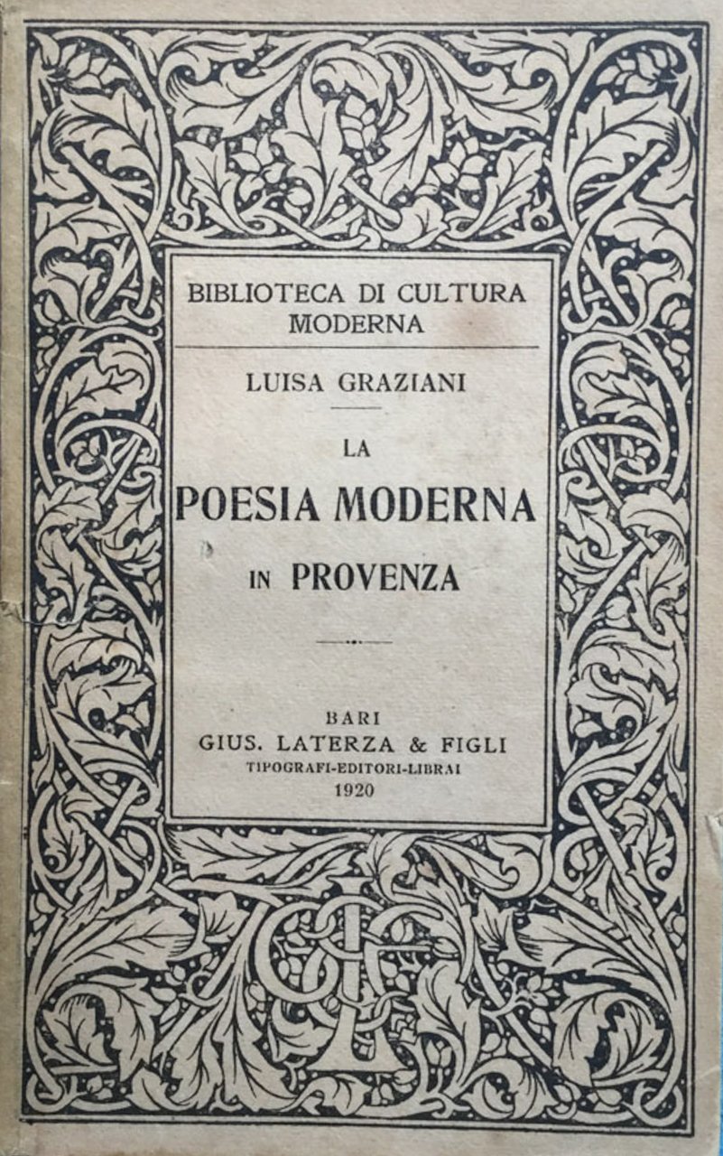 La poesia moderna in Provenza