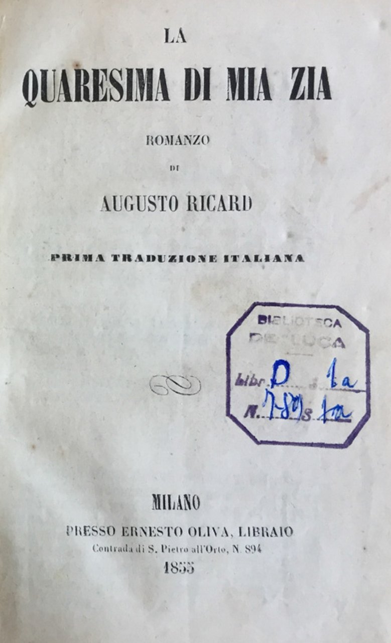 La quaresima di mia zia