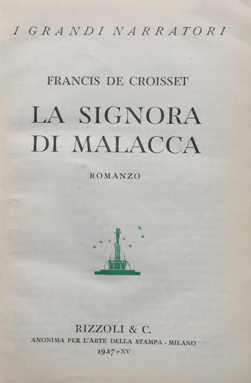 La signora di Malacca