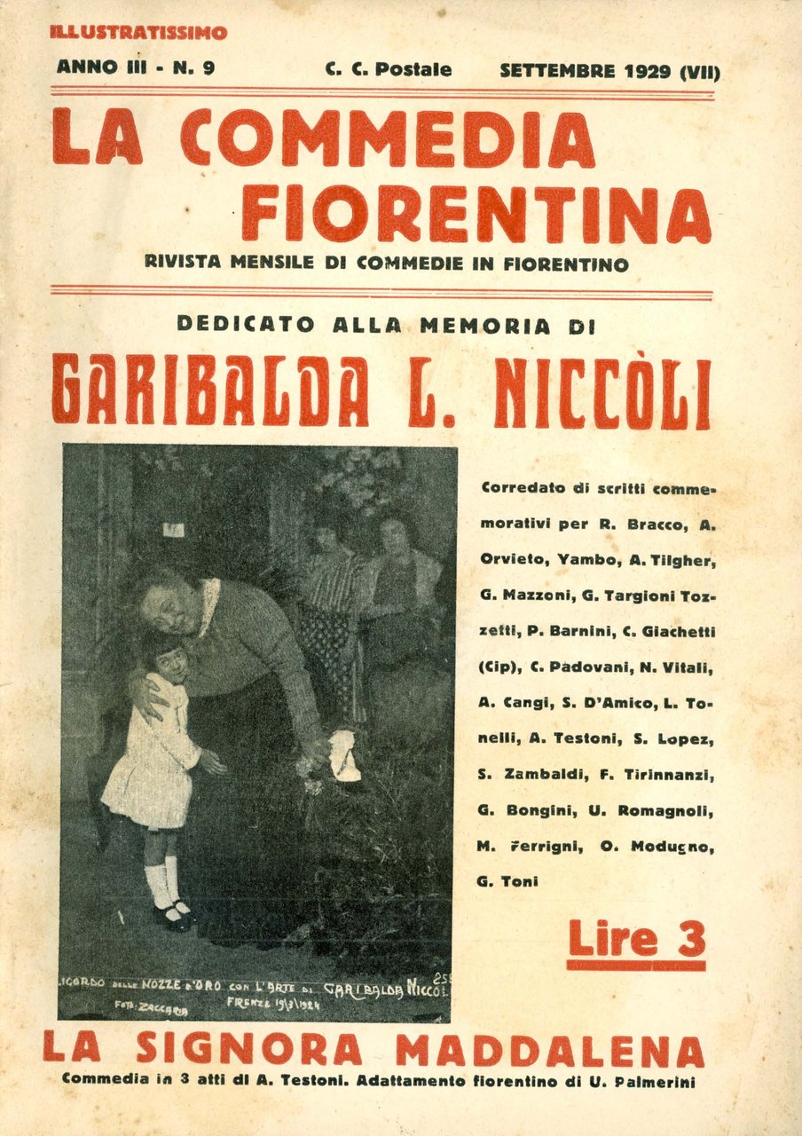 La signora Maddalena. La commedia fiorentina 1929