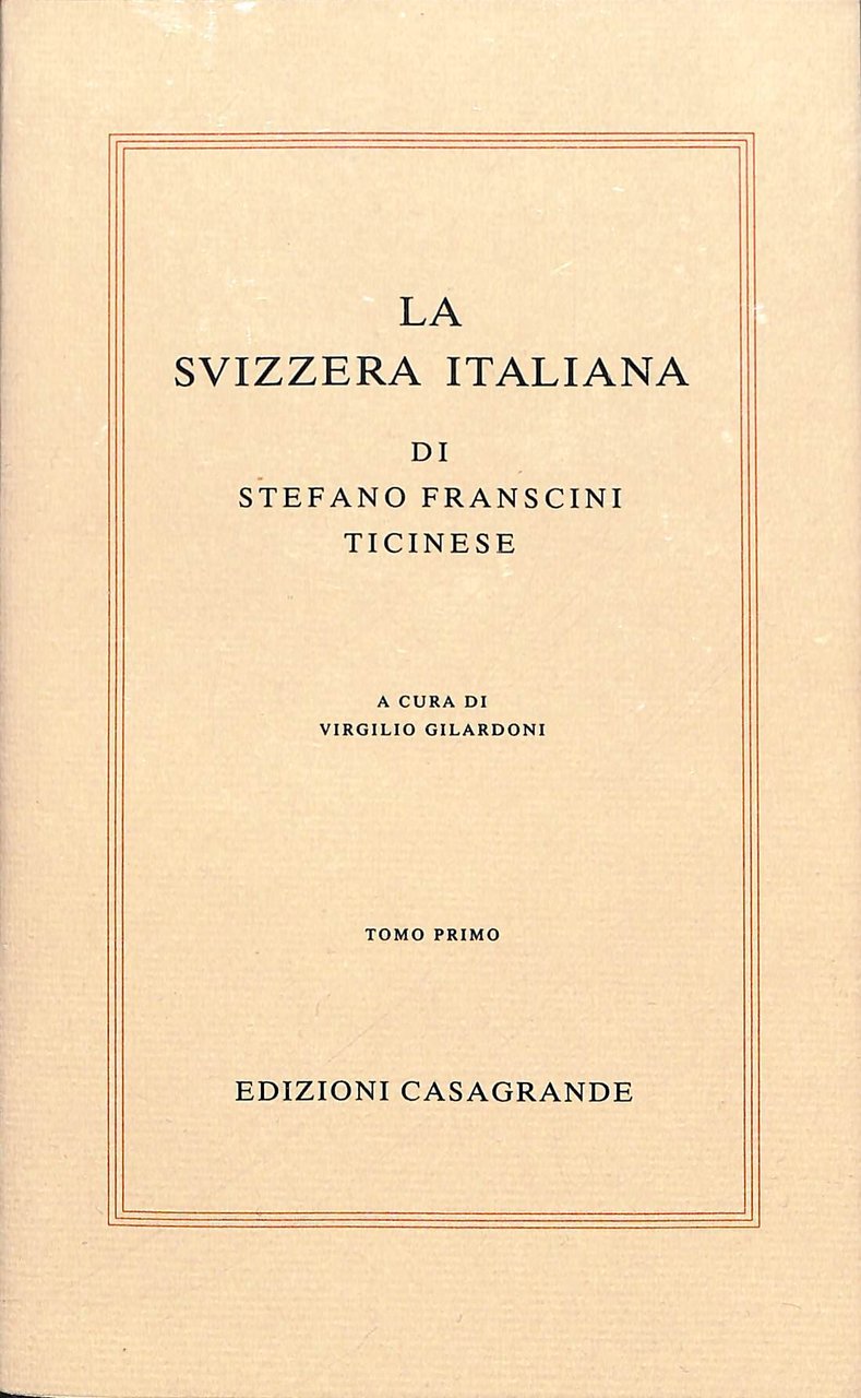 La Svizzera italiana, 4 tomi