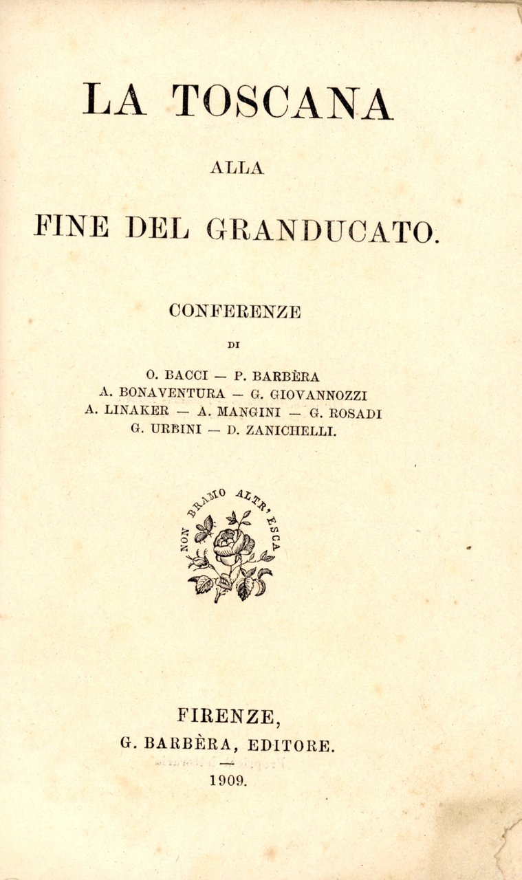 La Toscana alla fine del Granducato