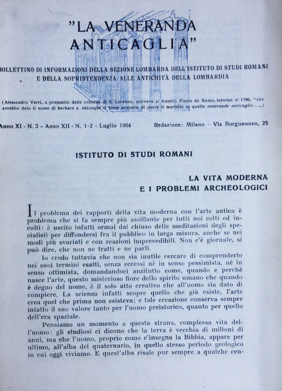 La veneranda anticaglia. 1964