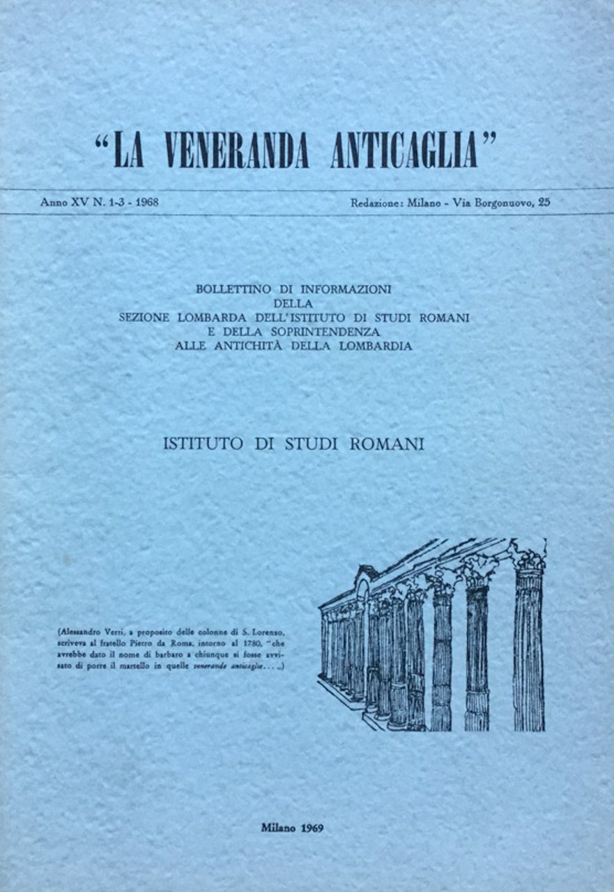 La veneranda anticaglia. 1968