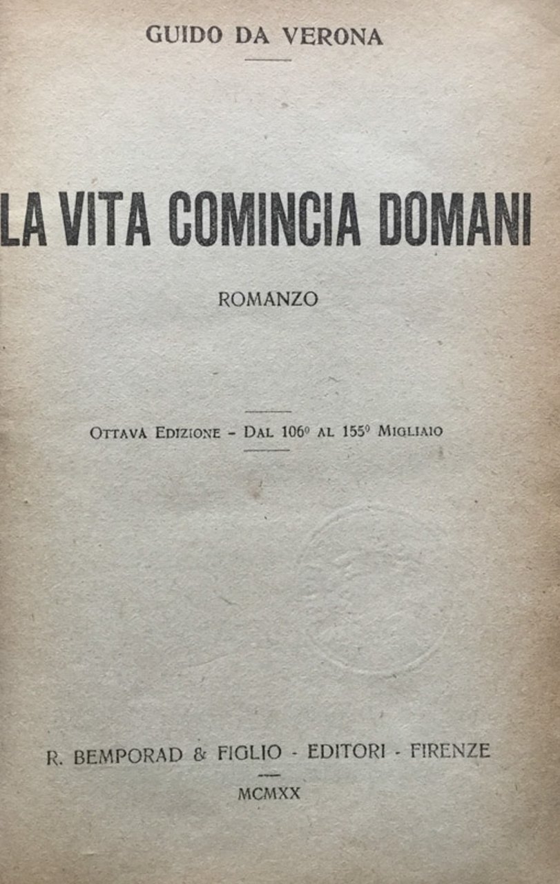 La vita comincia domani