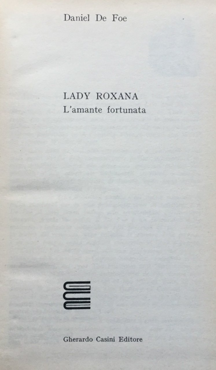 Lady Roxana, l'amante fortunata. ( The Fortunate Mistress, Lady Roxana …