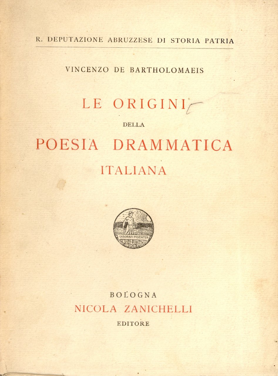Le origini della poesia drammatica italiana