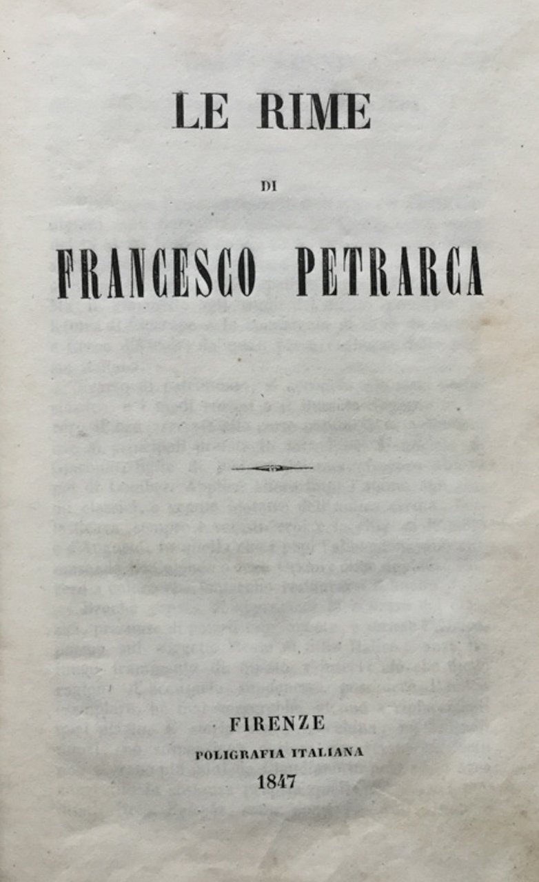 Le rime di Francesco Petrarca