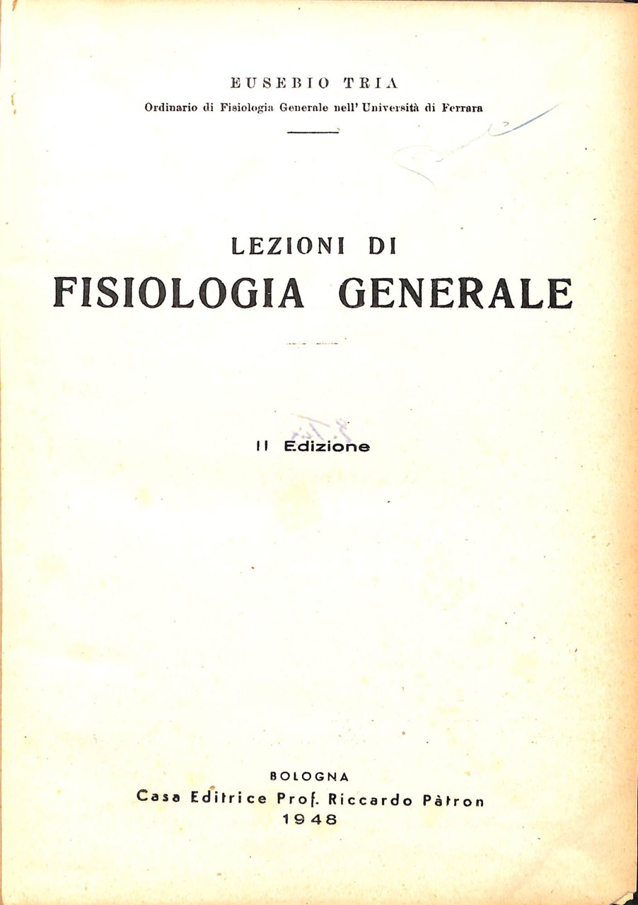 Lezioni di fisiologia generale | Immagine principale