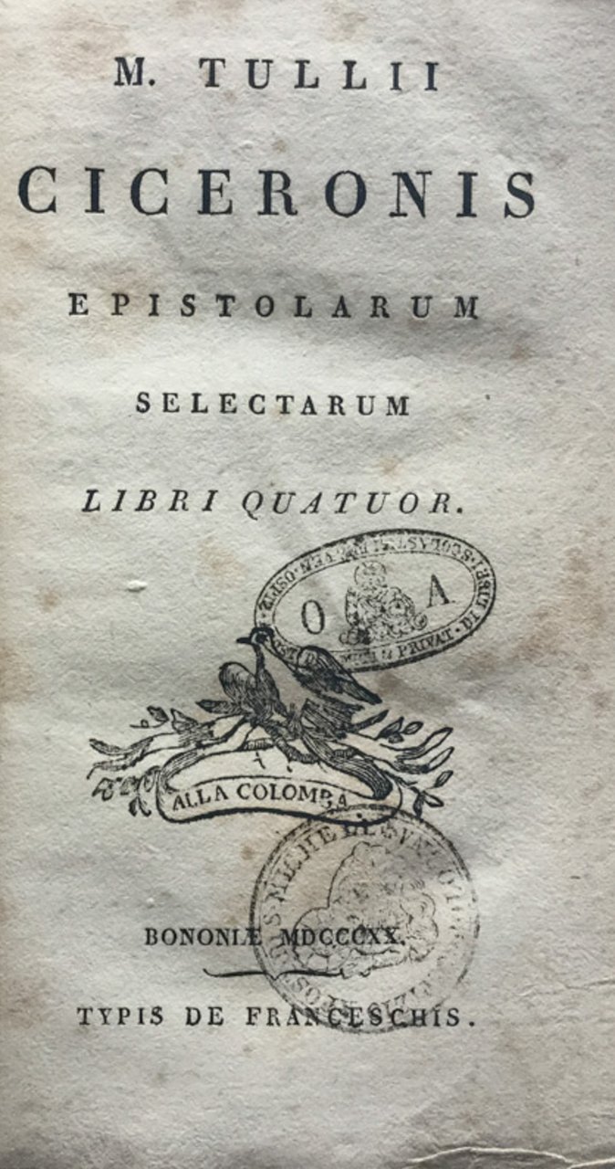 M. Tullii Ciceronis epistolarum selectarum libri quatuor