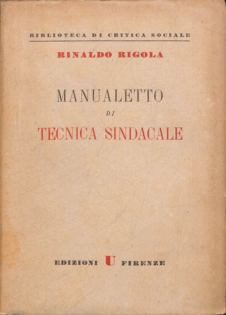 Manualetto di tecnica sindacale | Immagine principale