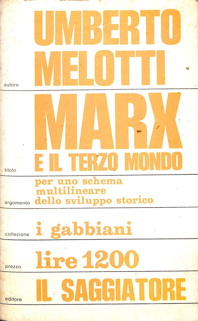 Marx e il Terzo Mondo : per uno schema multilineare … | Immagine principale