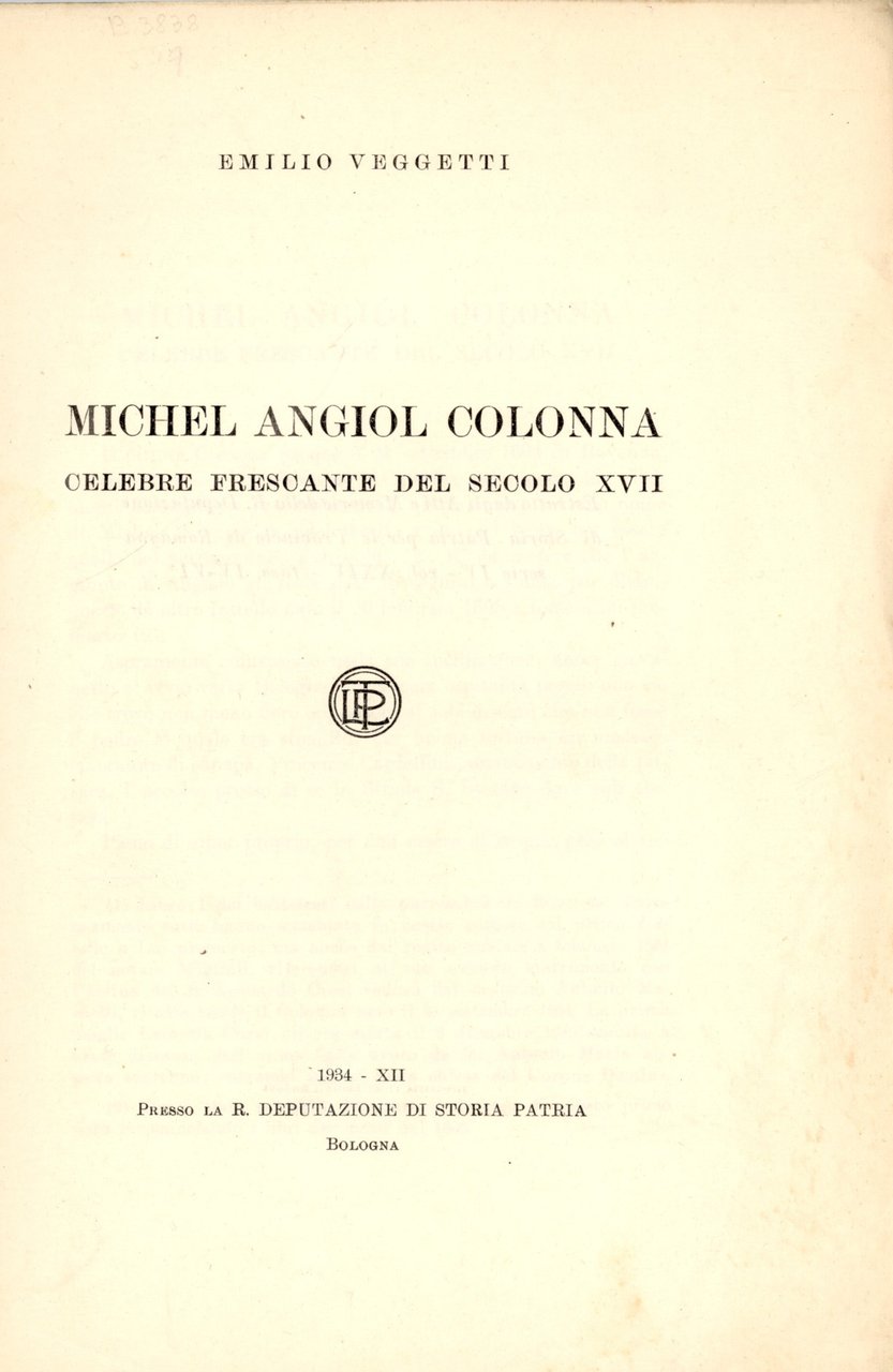 Michel Angiolo Colonna celebre frescante del secolo XVII | Immagine principale