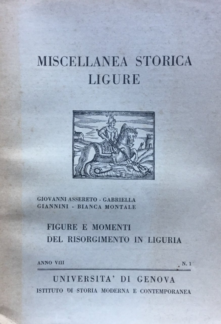 Miscellanea storica ligure. VIII 1976 N. 1