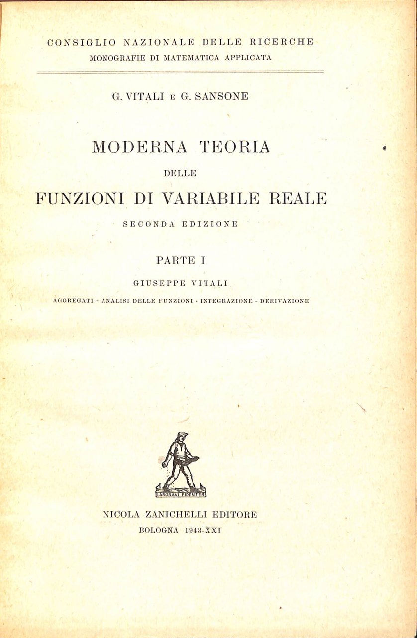 Moderna teoria delle funzioni di variabile reale