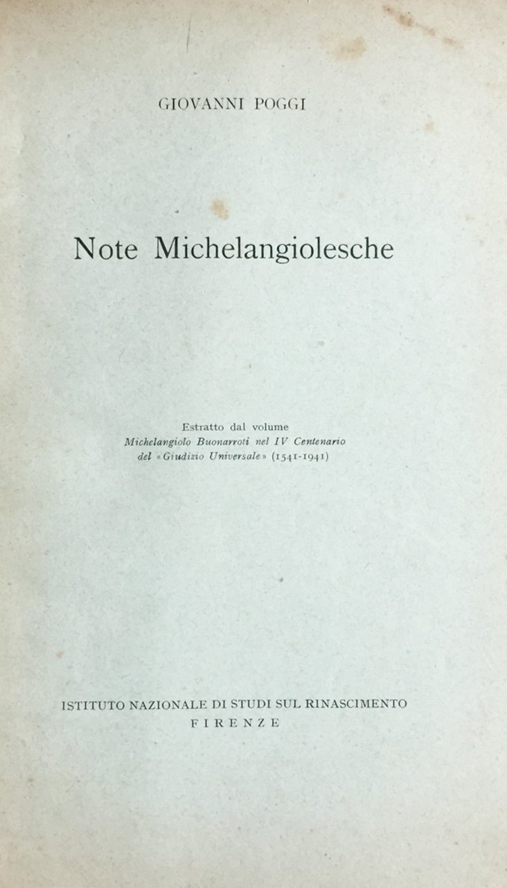 Note michelangiolesche