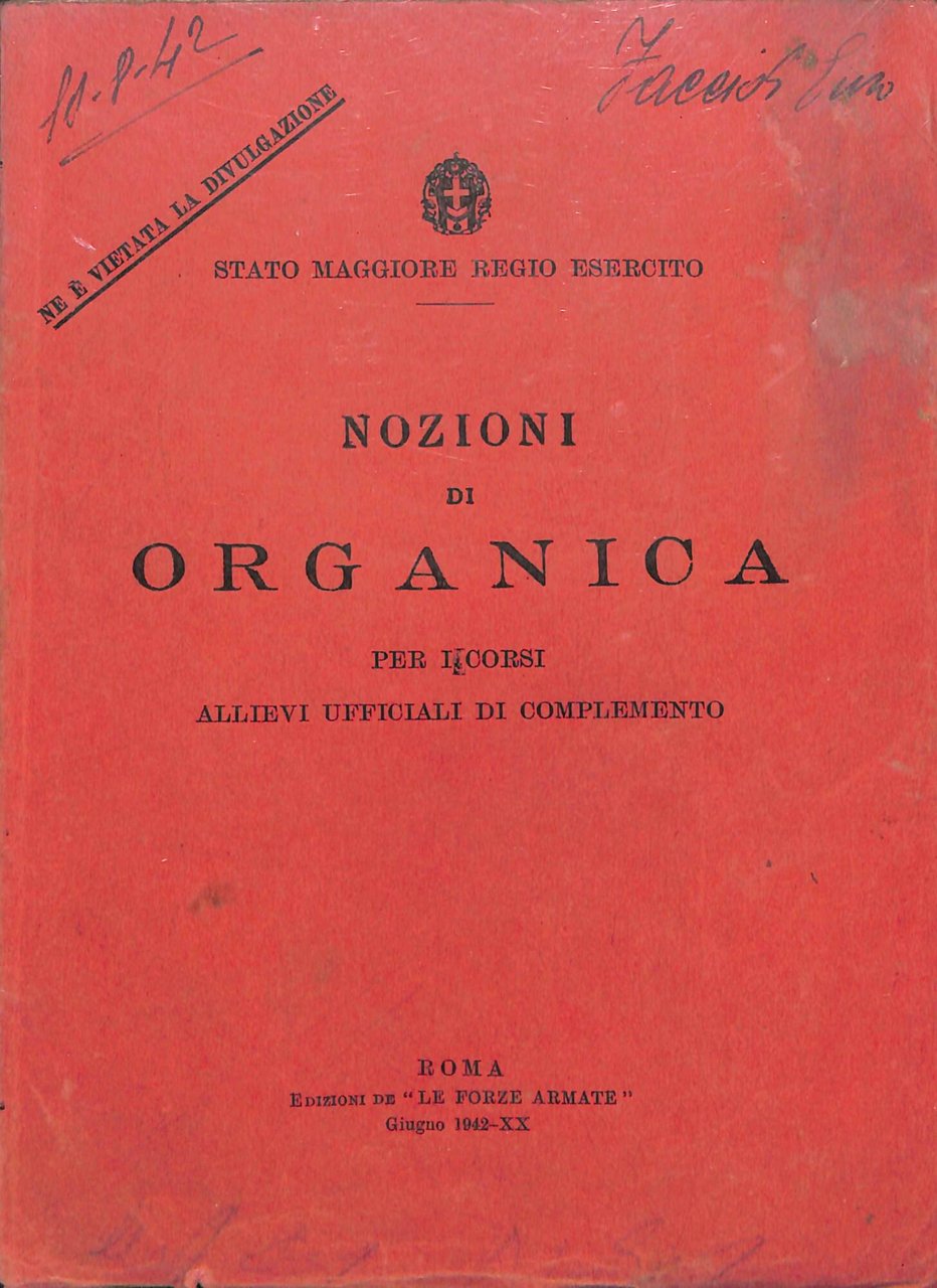 Nozioni di organica : per i corsi allievi ufficiali di … | Immagine principale