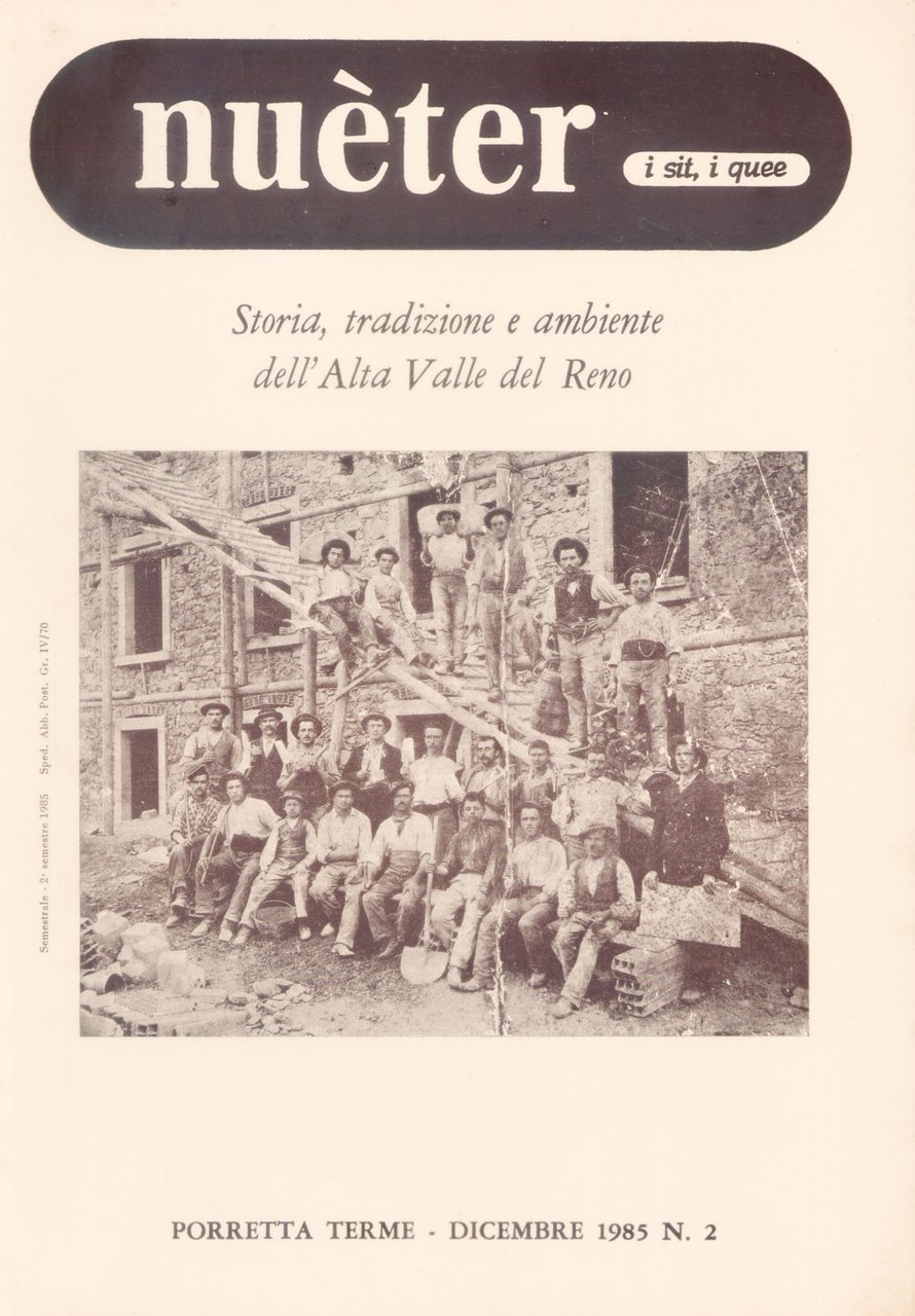 Nueter i sit i quee. 22/1985. Storia, tradizione e ambiente …