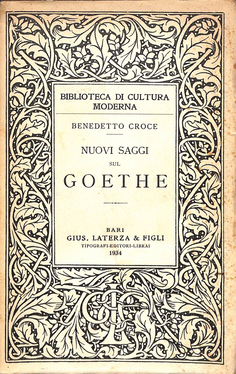Nuovi saggi sul Goethe