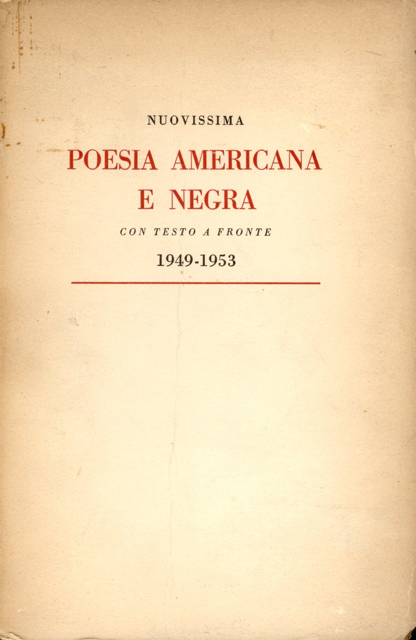 Nuovissima poesia Americana e negra 1949-1953