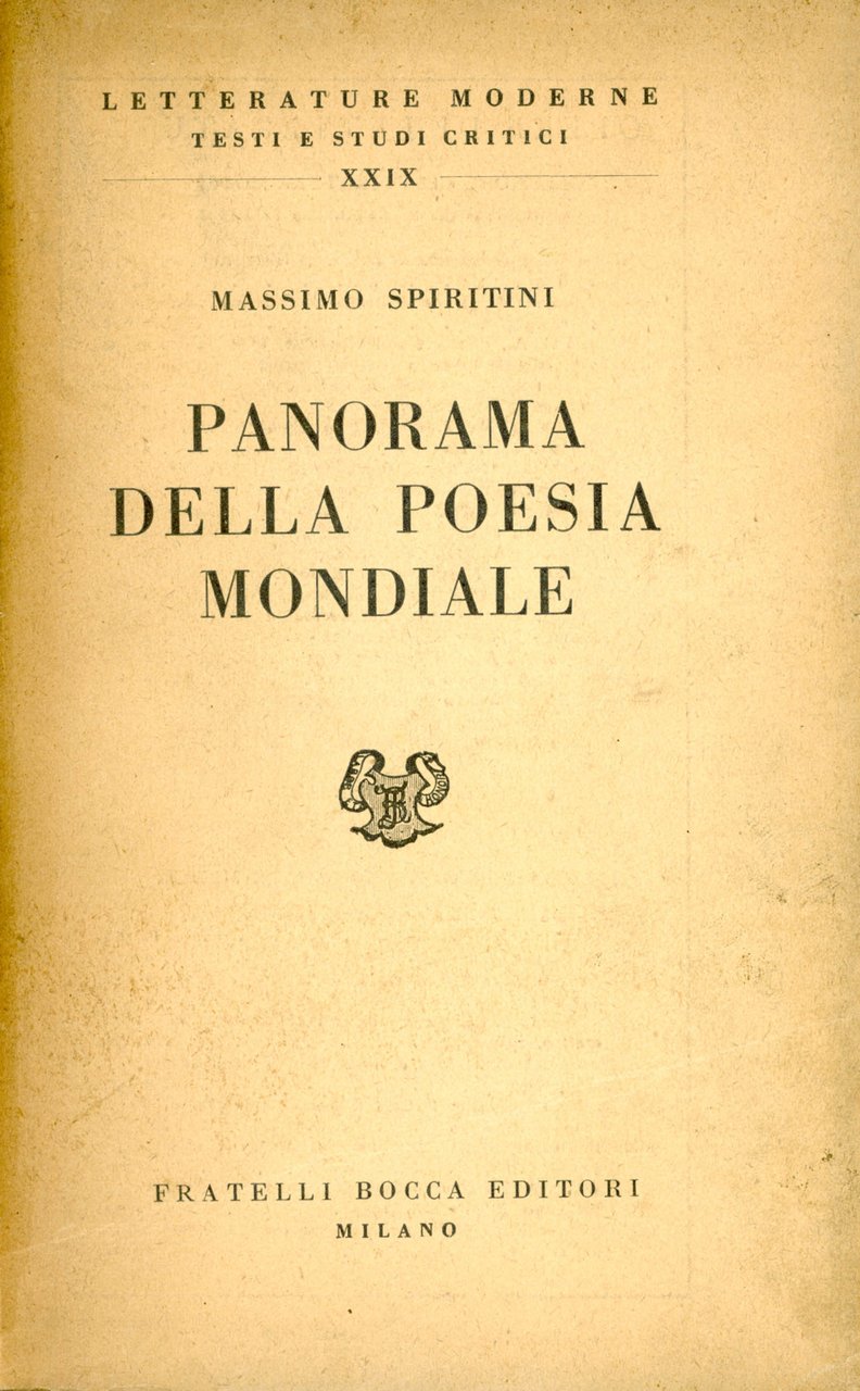 Panorama della poesia mondiale