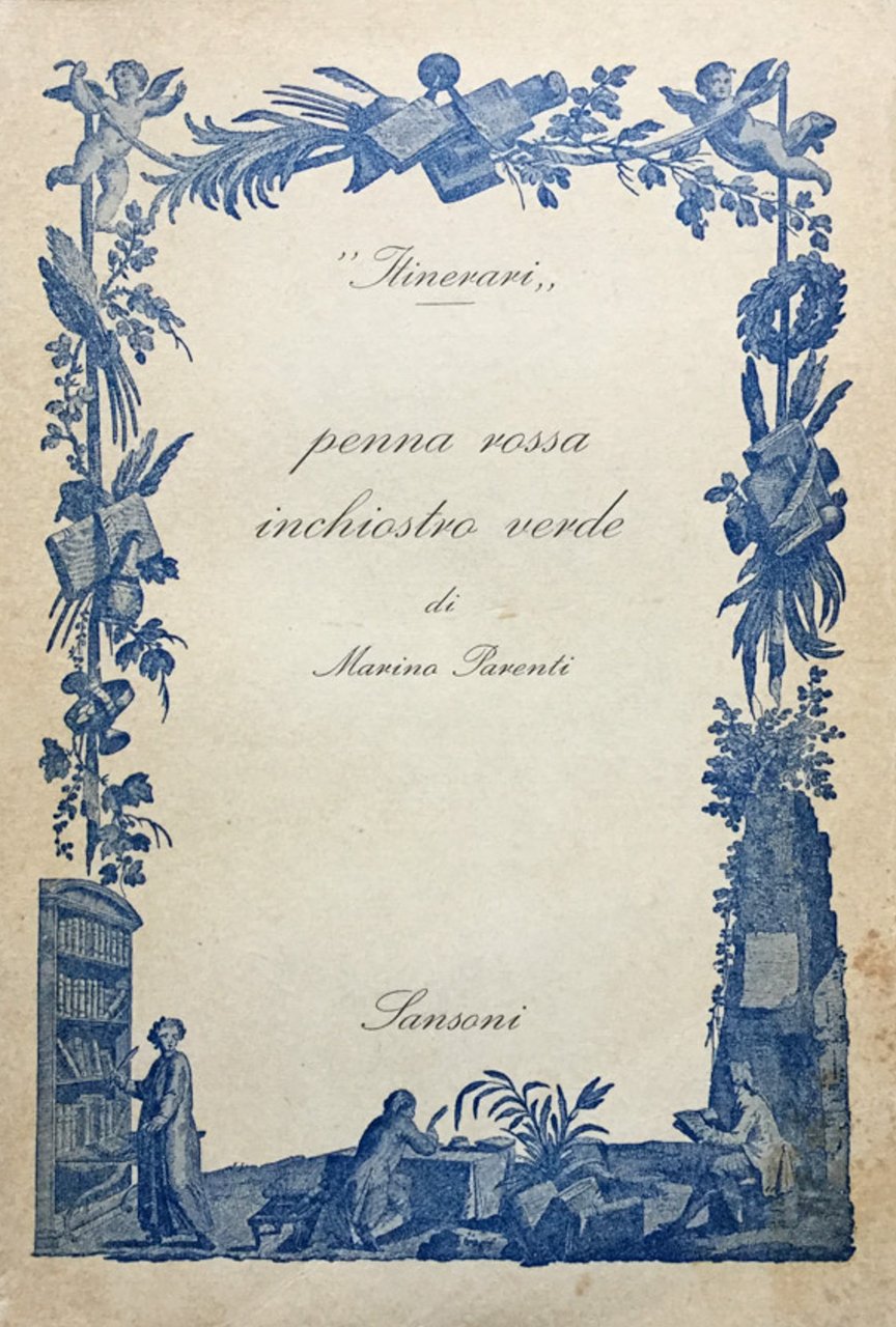 Penna rossa e inchiostro verde