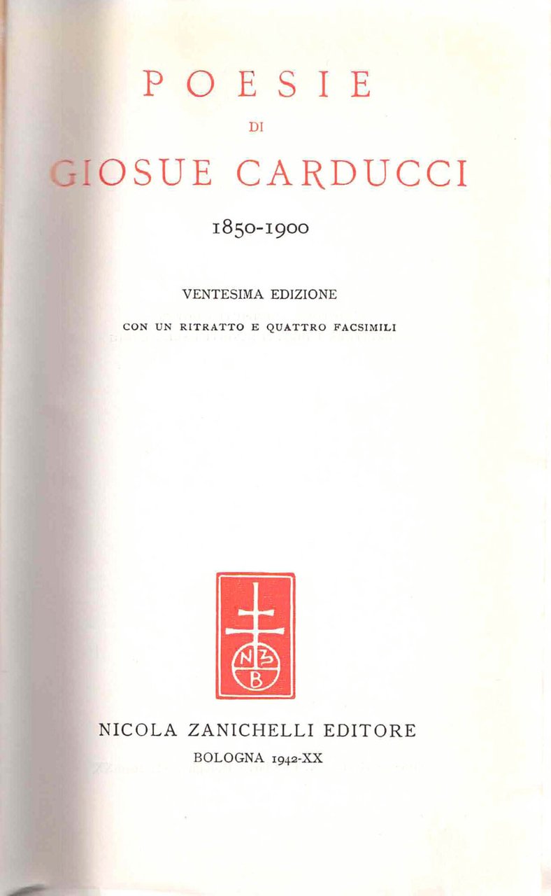 Poesie di Giosue Carducci, 1850 - 1900