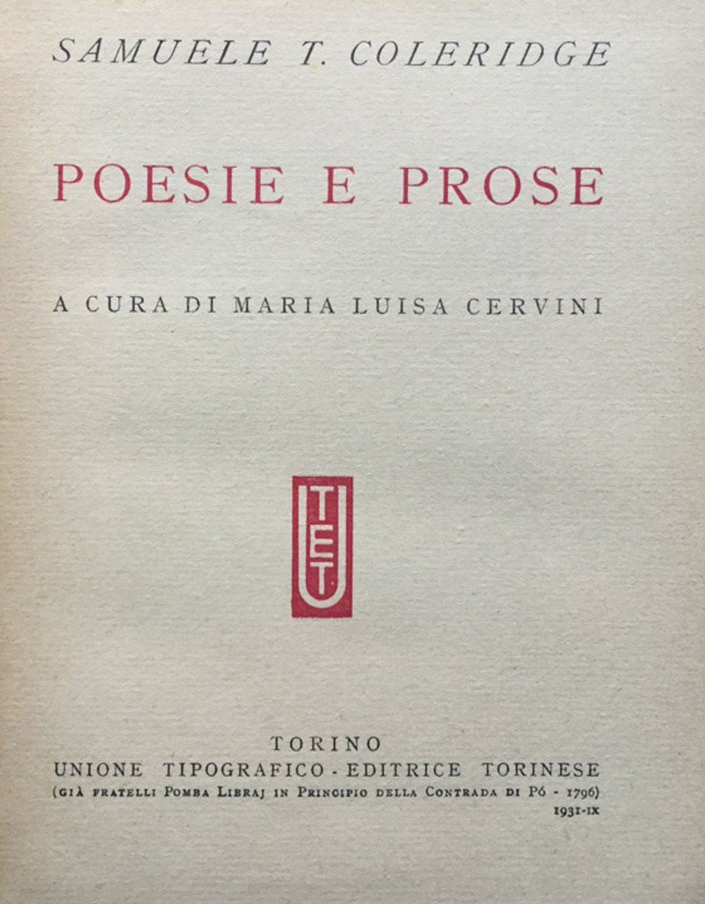 Poesie e prose