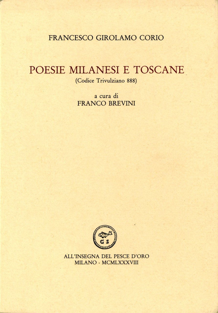Poesie milanesi e toscane (Codice Trivulziano 888)