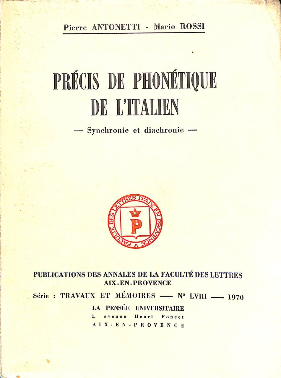 Précis de phonétique de l'italien