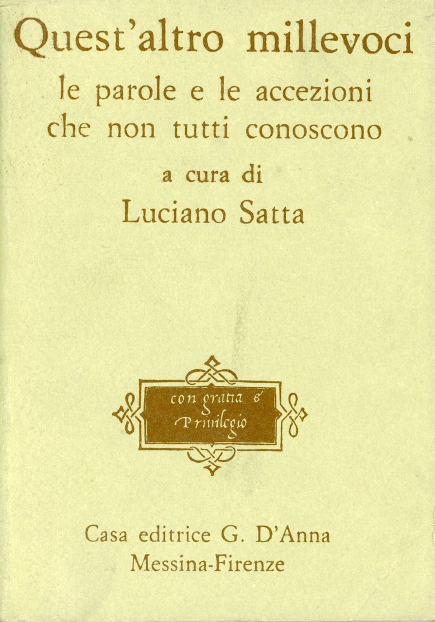 Quest'altro millevoci