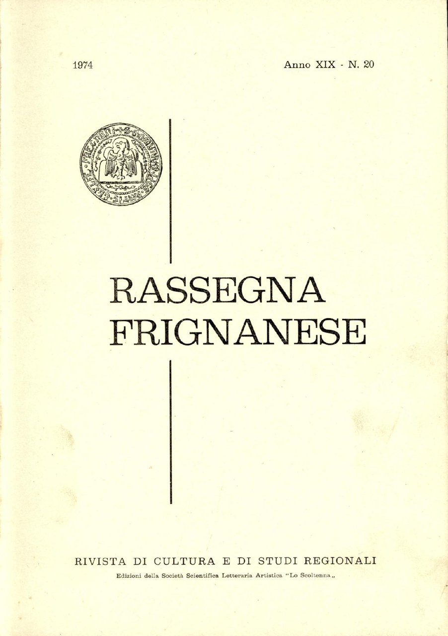 Rassegna Frignanese. 1974 n. 20