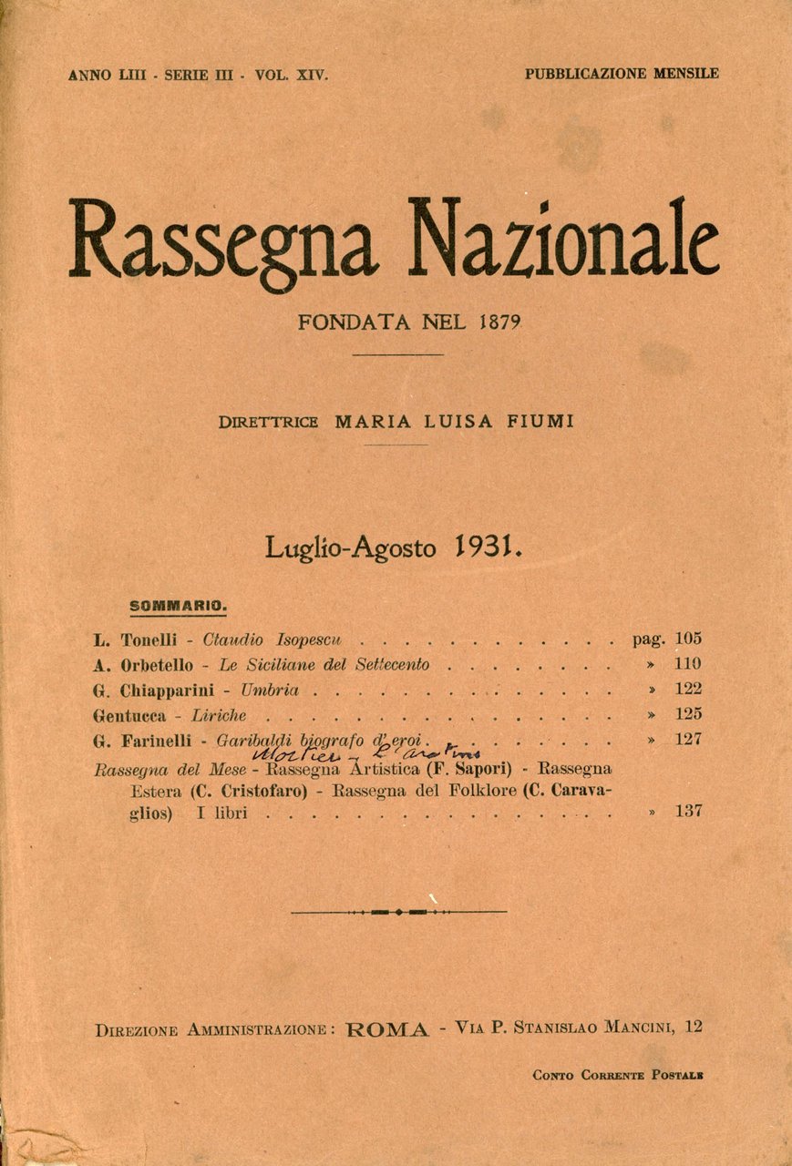 Rassegna Nazionale 1931