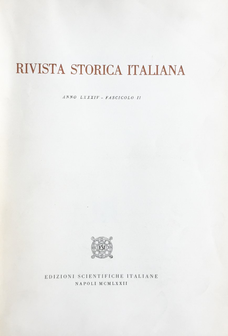 Rivista storica italiana 1972