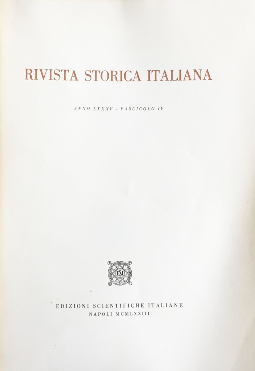 Rivista storica italiana 1973