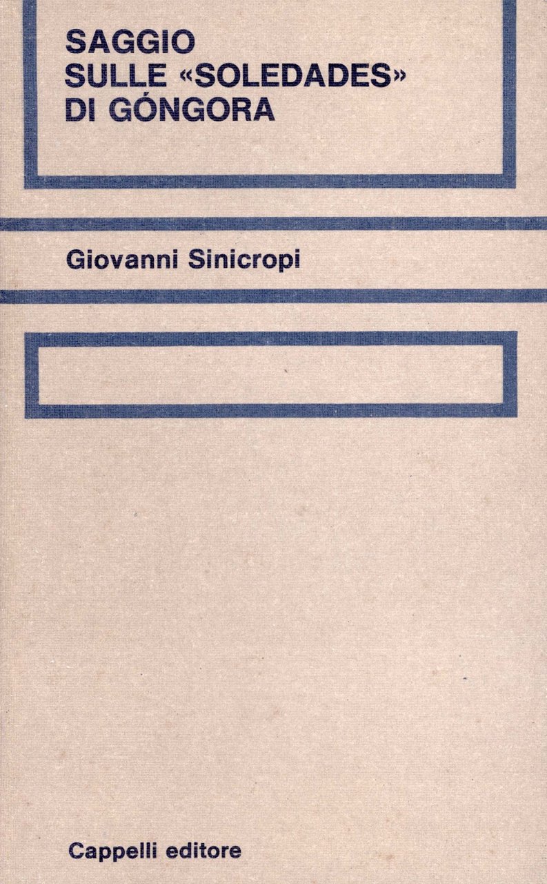 Saggio sulle Soledades di Gongora