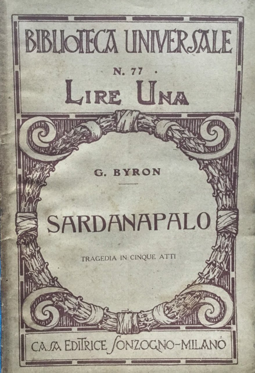 Sardanapalo : tragedia in 5 atti