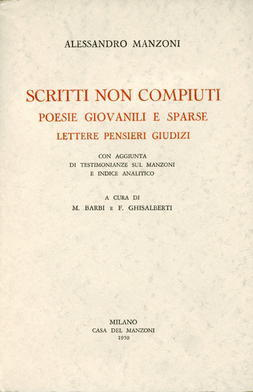 Scritti non compiuti