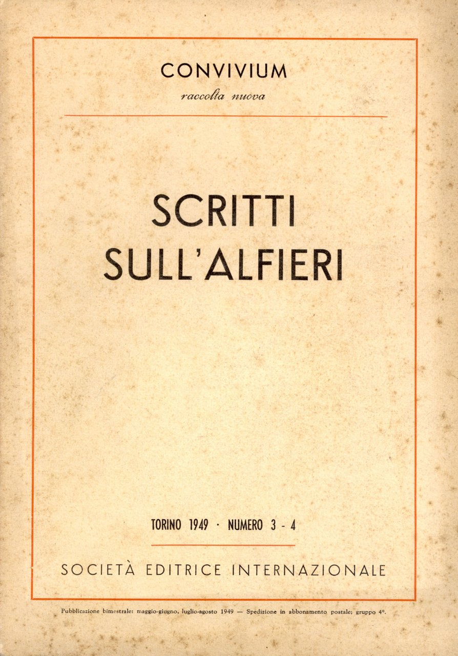 Scritti sull'Alfieri