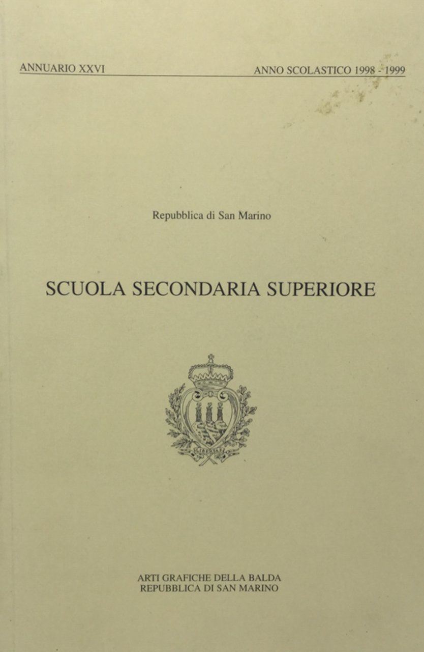 Scuola secondaria Superiore Annuario 1998-1999 San Marino | Immagine principale