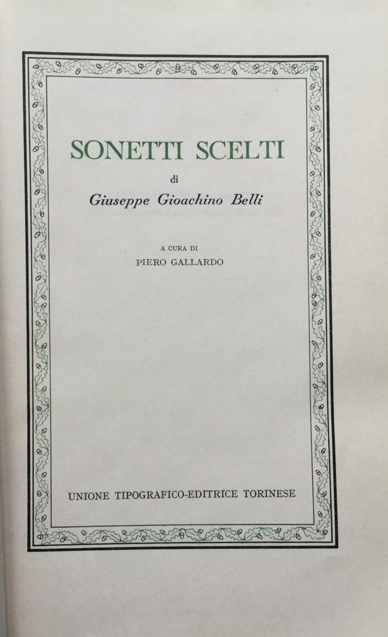 Sonetti scelti