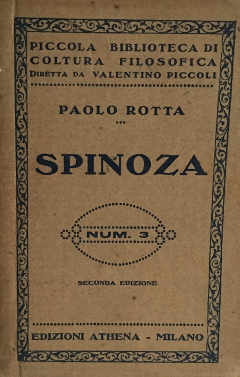 Spinoza. Poalo Rotta Athena 1925