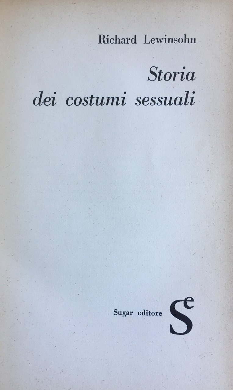 Storia dei costumi sessuali