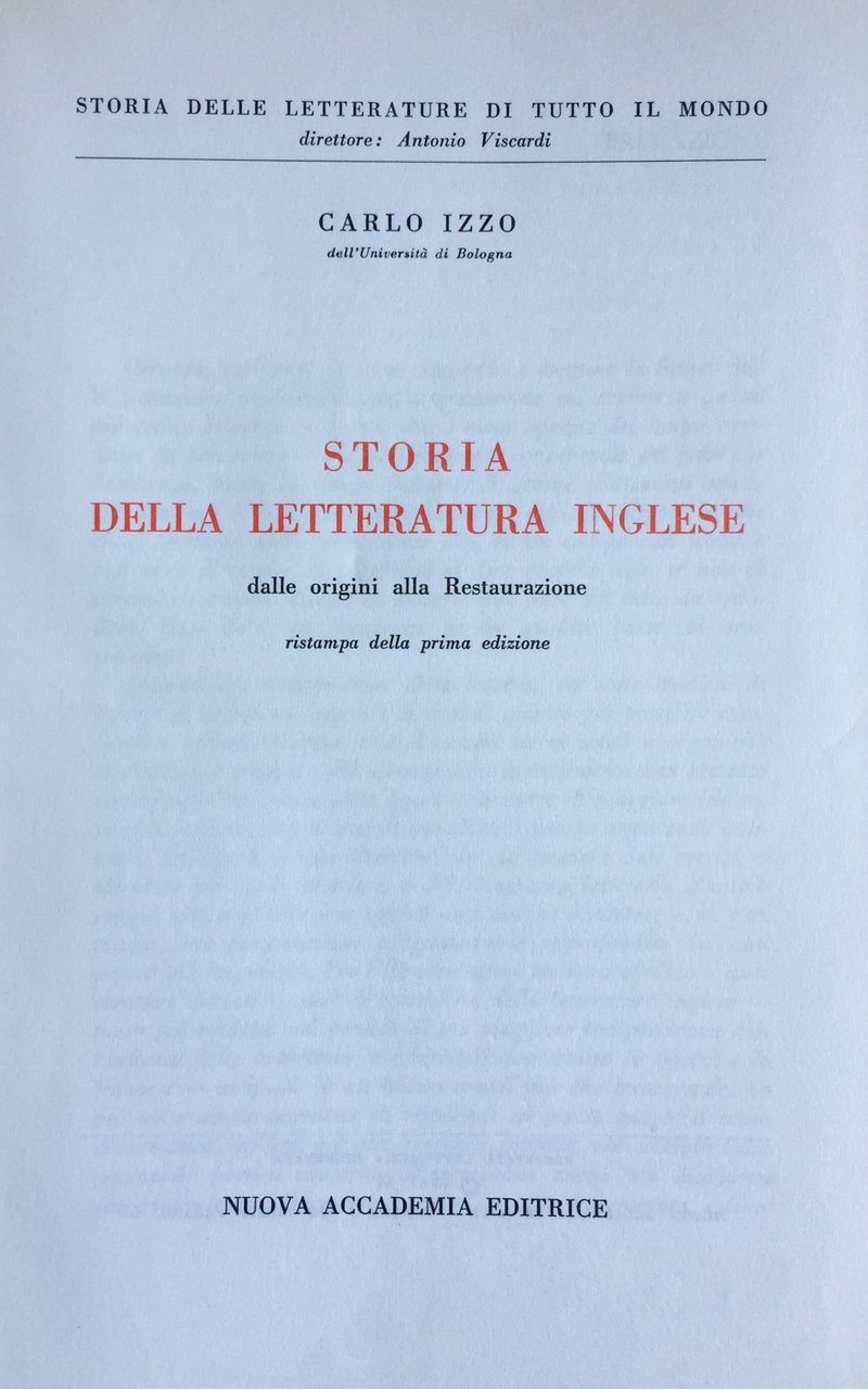 Storia della letteratura inglese