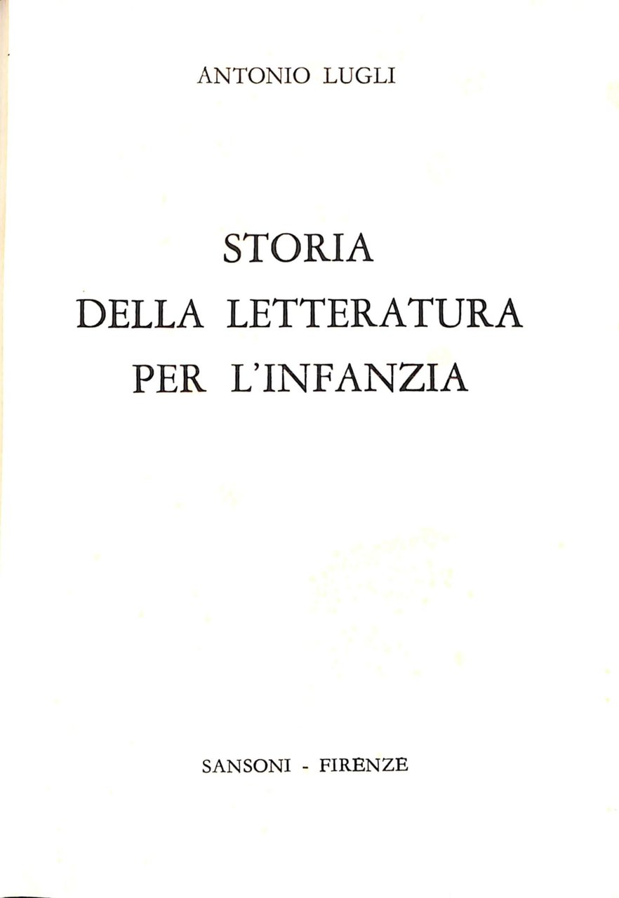 Storia della letteratura per l'infanzia | Immagine principale