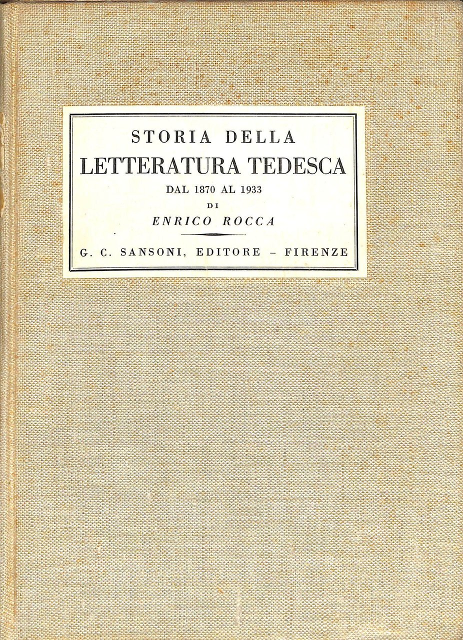 Storia della letteratura tedesca dal 1870 al 1933